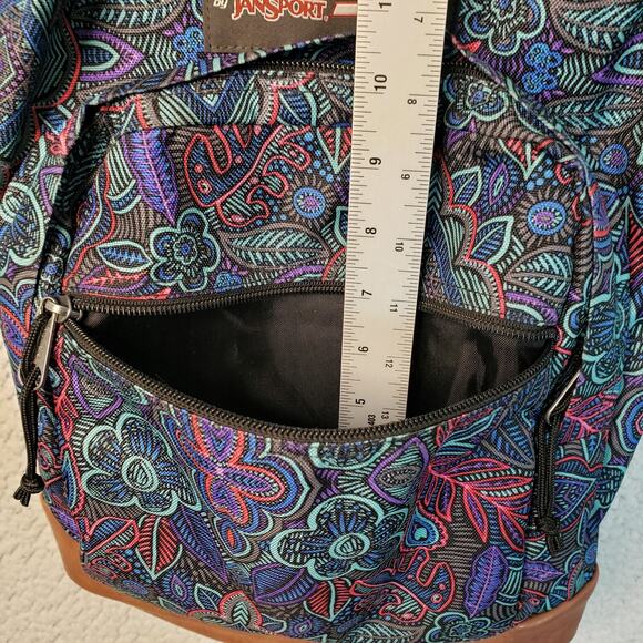 Trans by JanSport Backpack Multicolor Floral Boho Print Unisex 17in School Bag - Picture 3 of 11